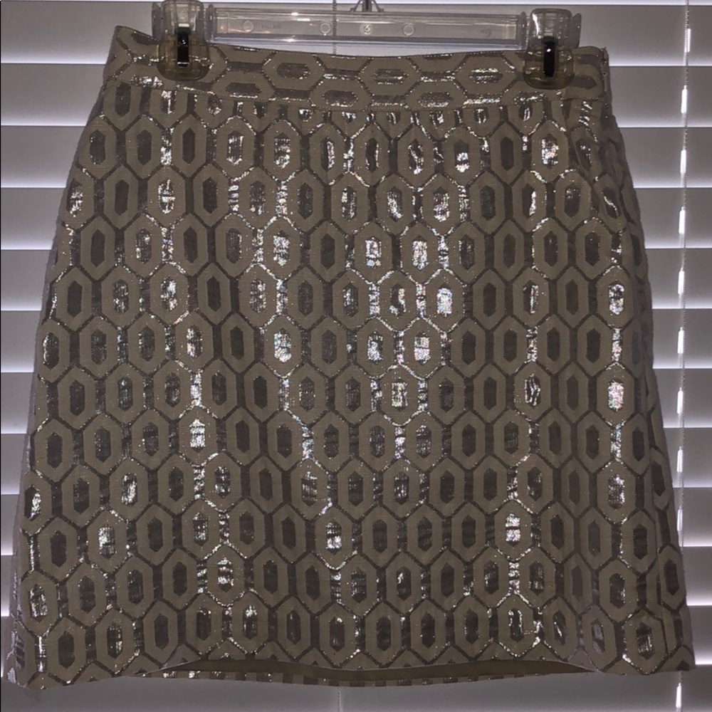 Banana Republic Tan/Silver Skirt